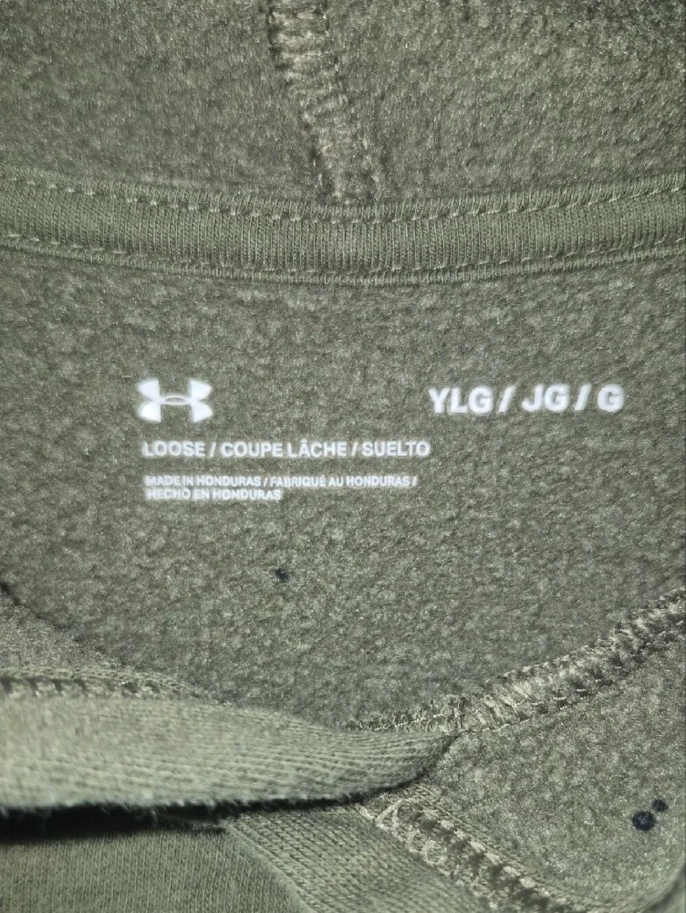 Under Armour Kid's Olive Green Logo Pullover Hoodie